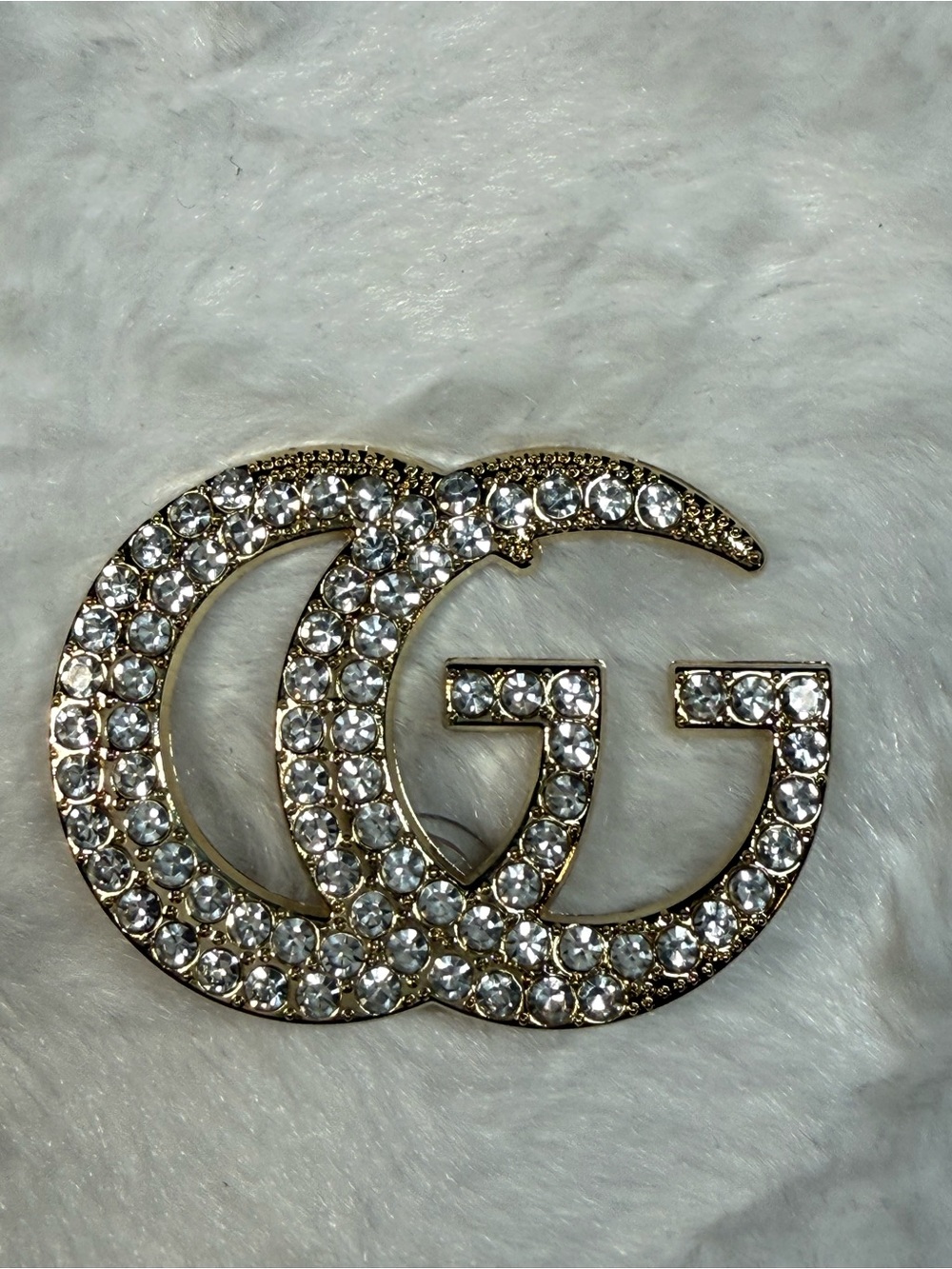 Gold Tone Charm with Crystal Rhinestones